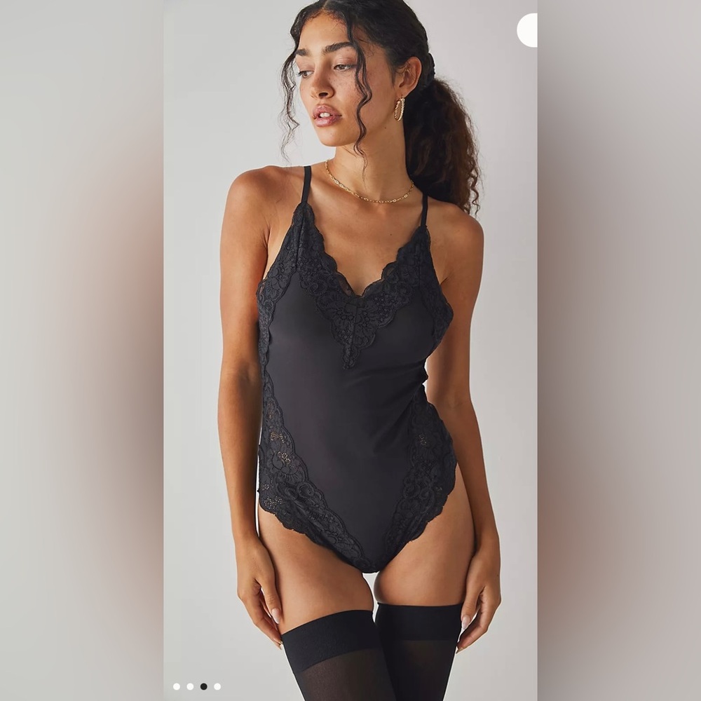 Elegant Black Lace Bodysuit